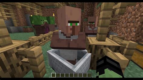 How to get a villager in a minecart .